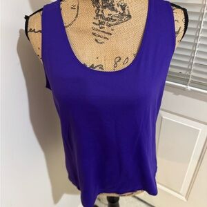 Chico's Vibrant Purple Tank Top size 2 Vanity = L (12-14)